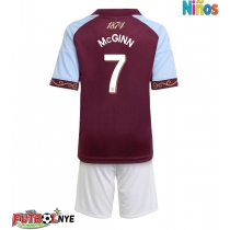 Camiseta Aston Villa John McGinn #7 Primera Equipación para niños 2025-26 manga corta (+ pantalones cortos)